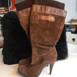 Guess Brown Suede Boot Heels